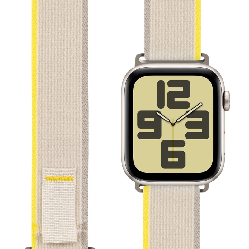 PACK:ME Textil szíj Apple Watch 42-49mm M-L bézs/sárga színű órához