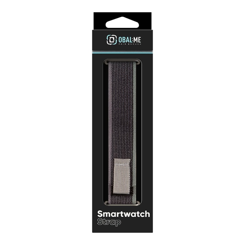 OBAL:ME Textilszíj Apple Watch 42-49mm M-L Szürke/Zöld