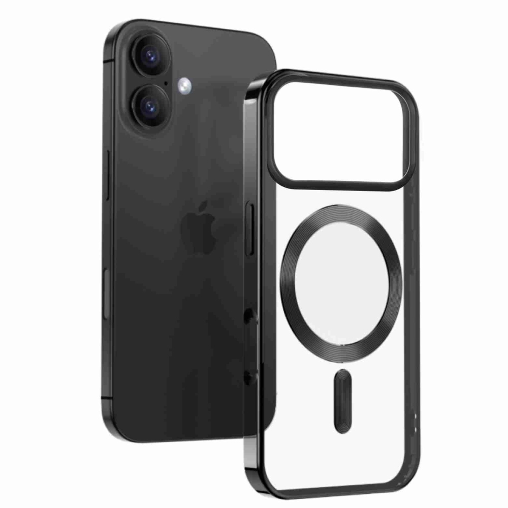 SWISSTEN Clear Jelly MagStick Metallic tok Apple iPhone 17 Pro készülékhez - fekete