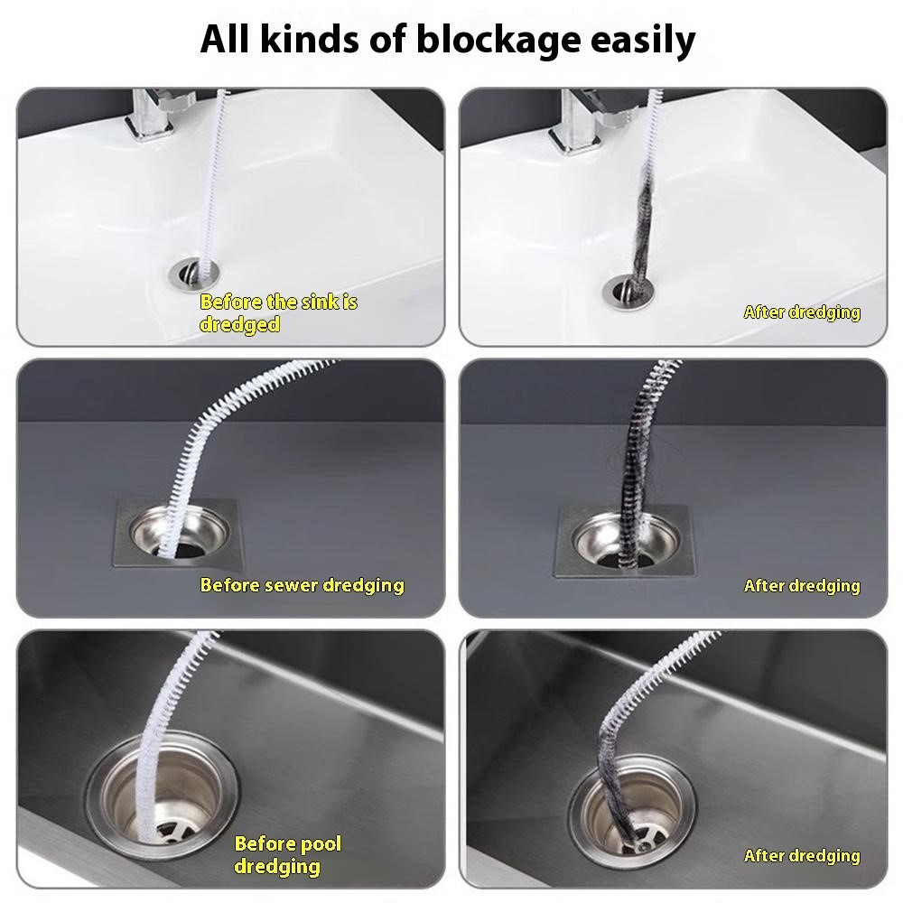 Rugalmas kefe háztartási hulladék és szifonok tisztításához