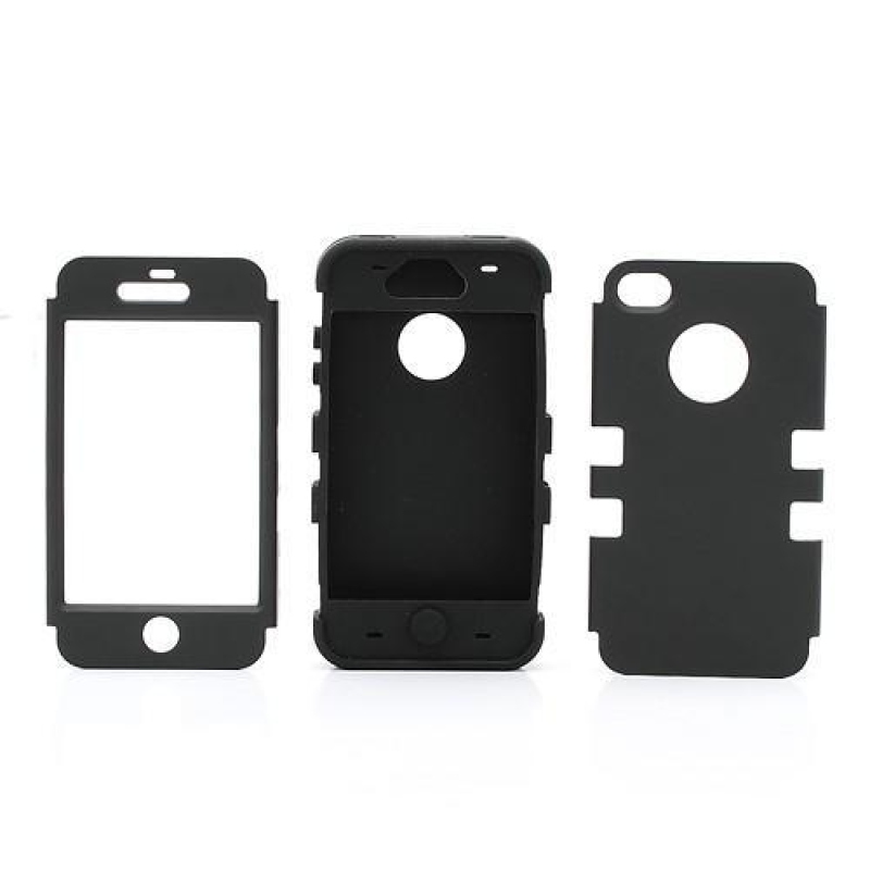 Kétoldalas tartós tok iPhone 4 és iPhone 4s készülékhez - rózsaszínű