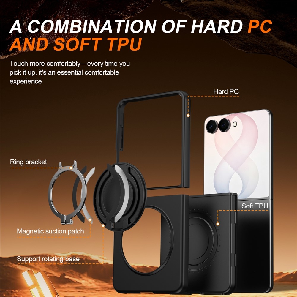 Obstruct műanyag tok a Samsung Galaxy Z Flip8 5G-hez – fekete