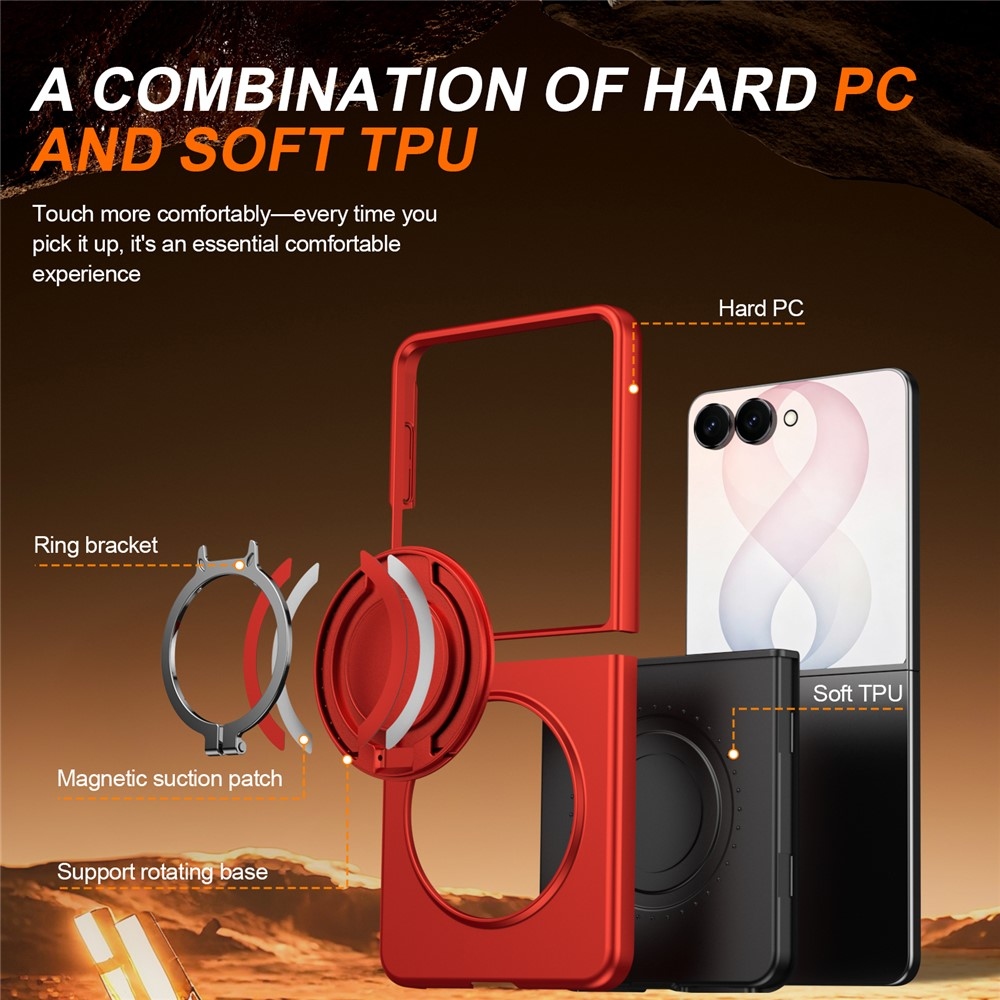 Obstruct műanyag tok a Samsung Galaxy Z Flip8 5G-hez – piros