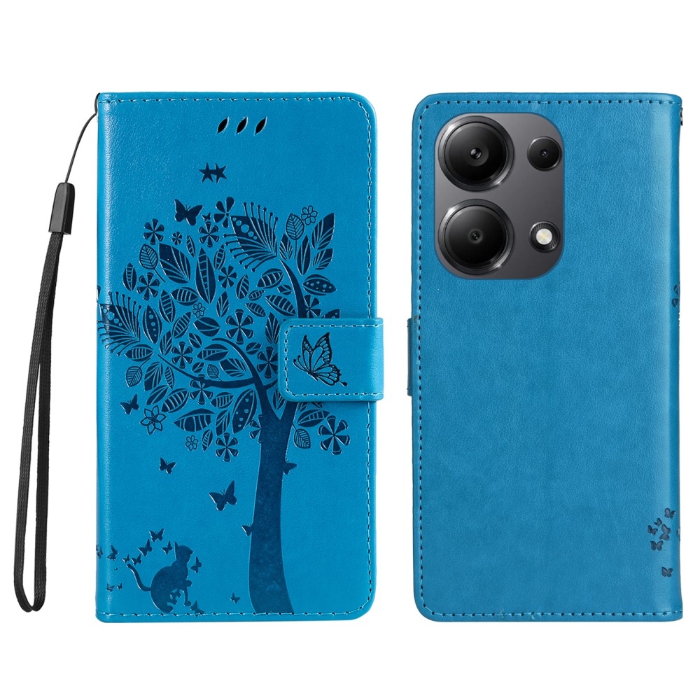 Fák könyv tokja Xiaomi Redmi Note 13 Pro 4G/Poco M6 Pro - kék