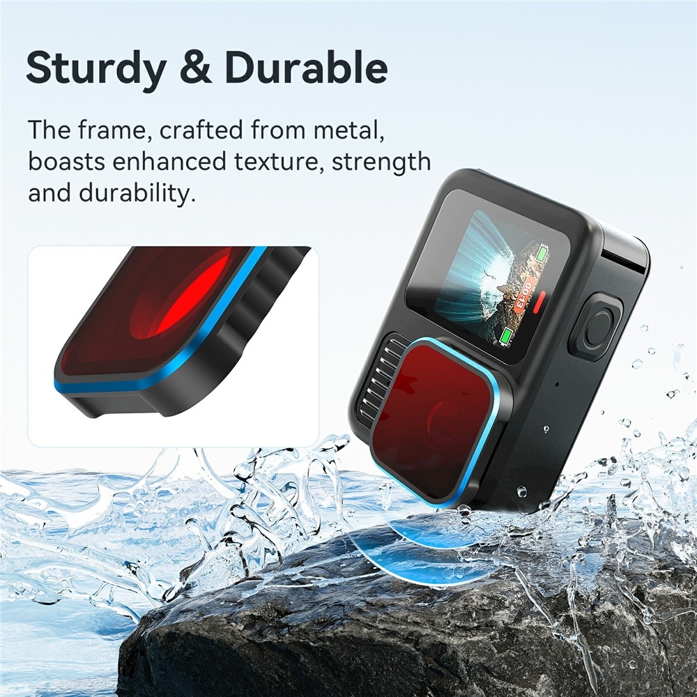 AMAGISN búvárszűrő világospiros GoPro Hero 13/12/11/11 Mini/10/9 kamerákhoz