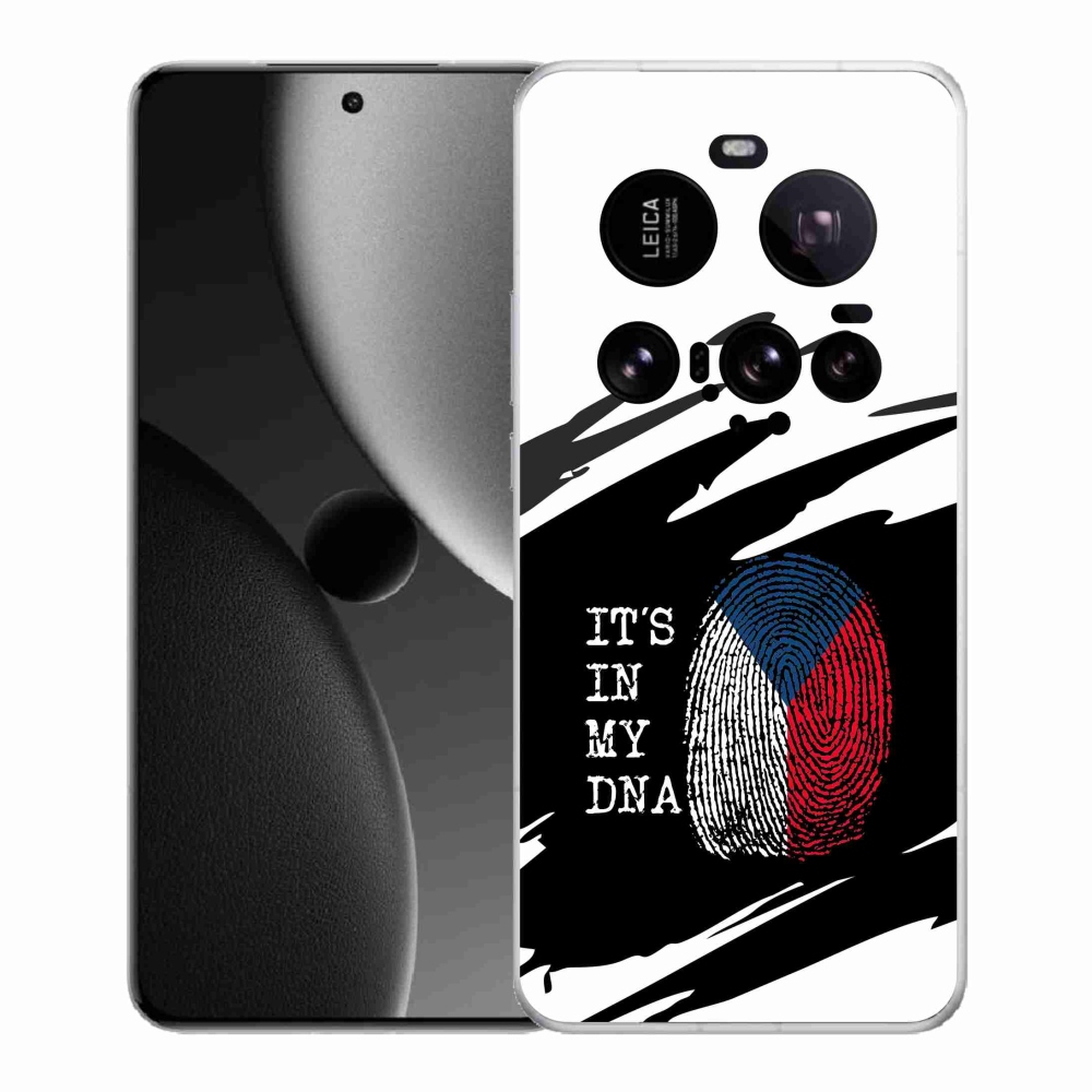 Gél borító mmCase a Xiaomi 15 Ultra - zászló ujjlenyomat fekete és fehér háttérrel