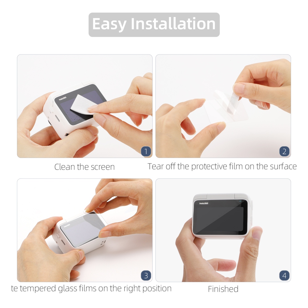 Edzett üveg képernyővédő fólia Insta360 GO 3 / GO 3S készülékhez (2 db)