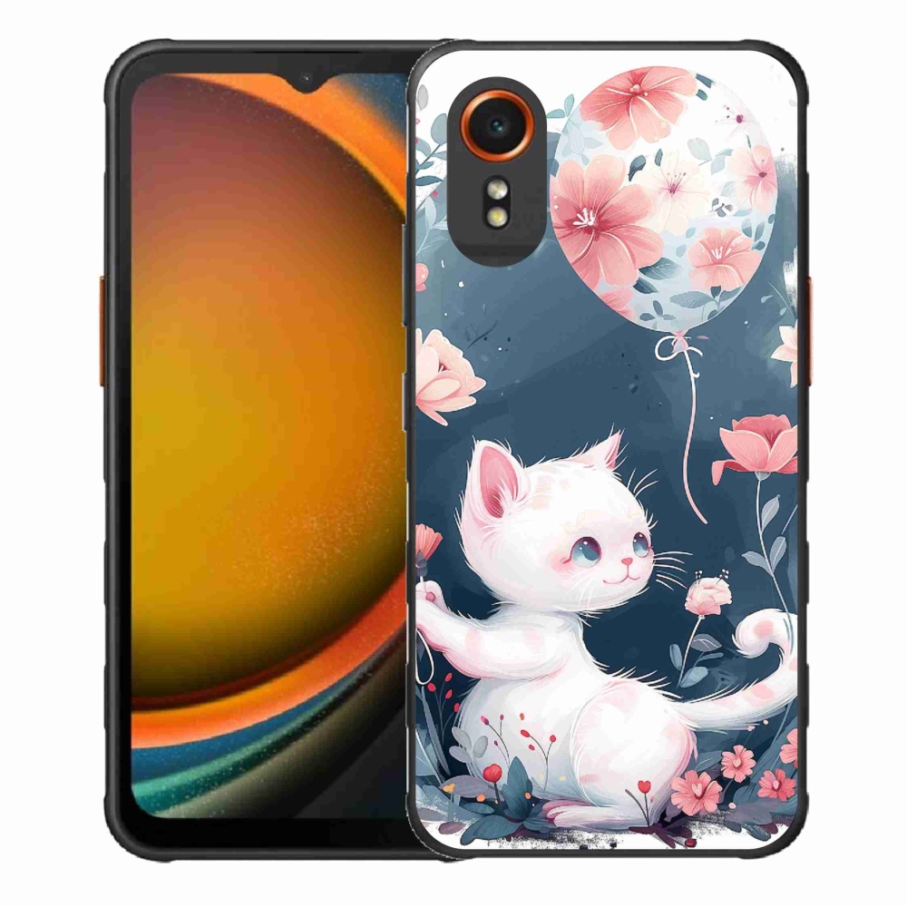 Gél borítás mmCase Samsung Galaxy Xcover 7 készülékhez - cica lufival
