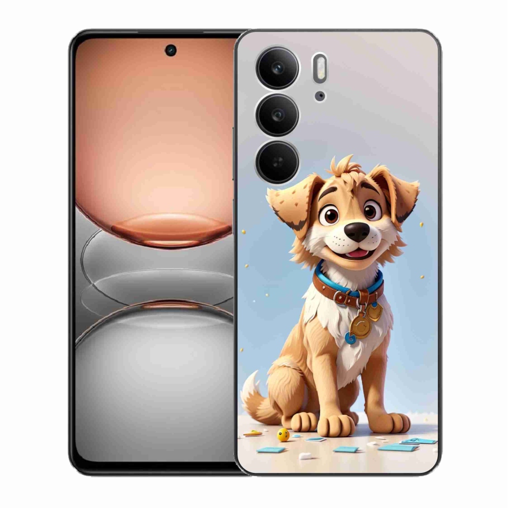 Gél borító mmCase a Realme C75 készülékhez - rajzfilm kiskutya