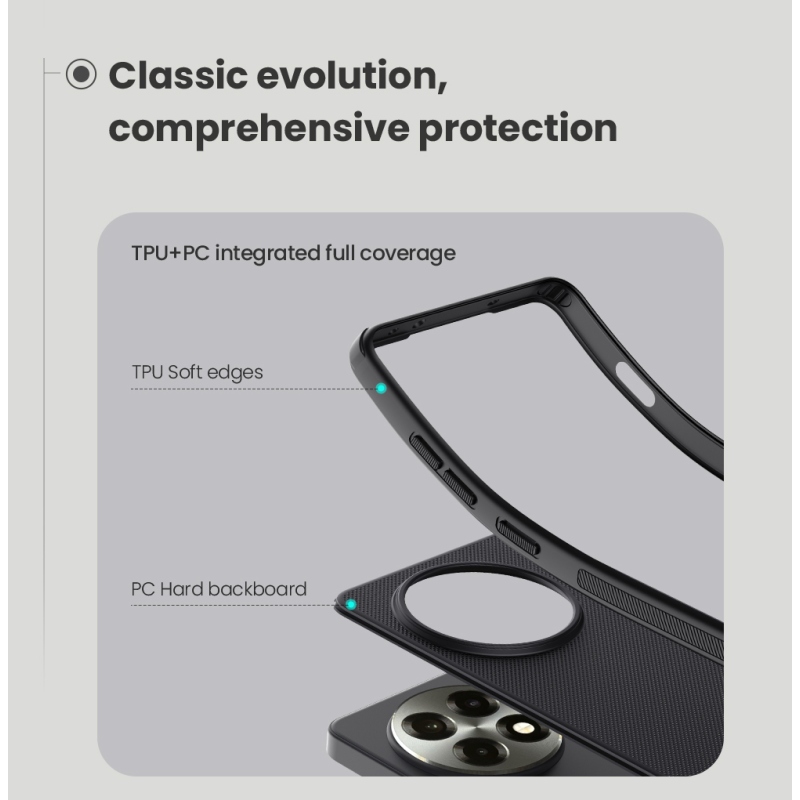 Nillkin Super Frosted PRO hátlap a OnePlus 13R számára Fekete