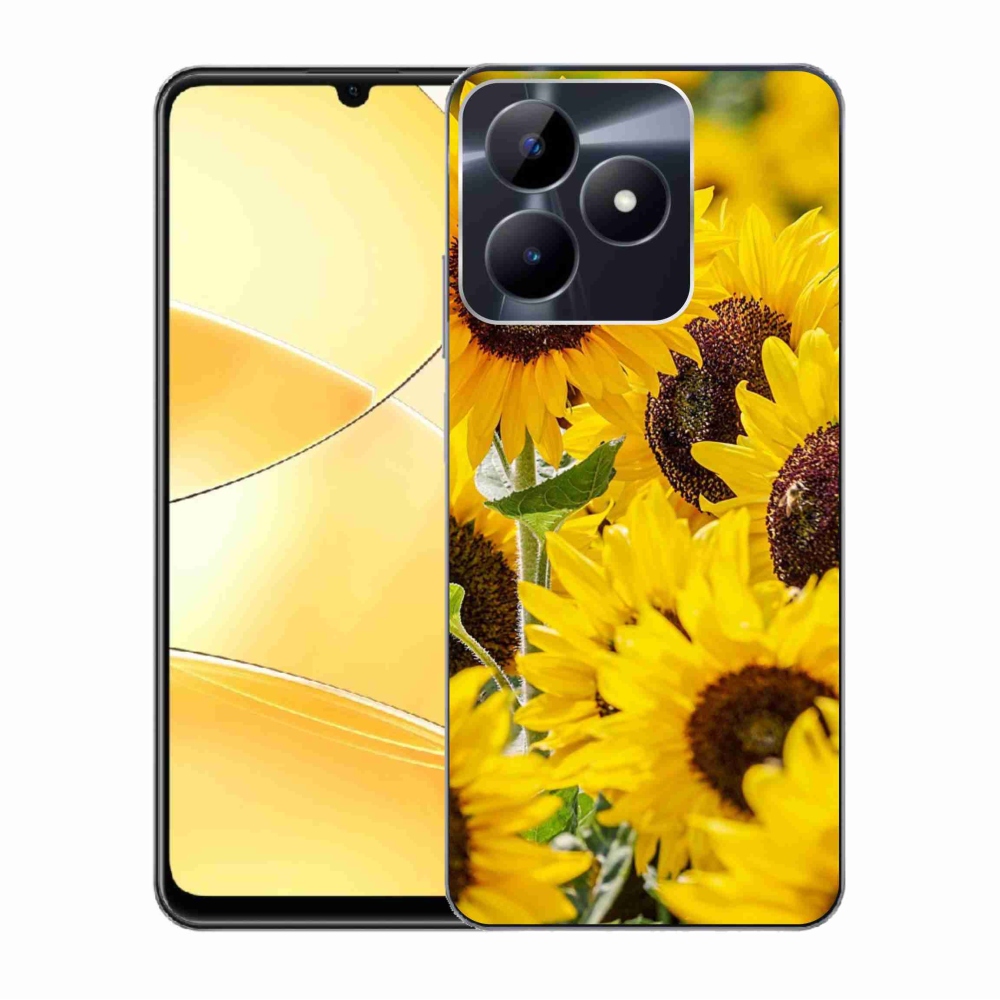Zselés tok mmCase a Realme C51/C53 készülékhez - napraforgó