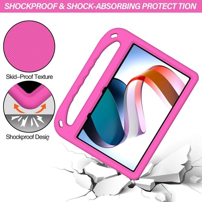 Tartós borító fogantyúval a Xiaomi Redmi Pad 10.6 tablethez - rózsaszínű