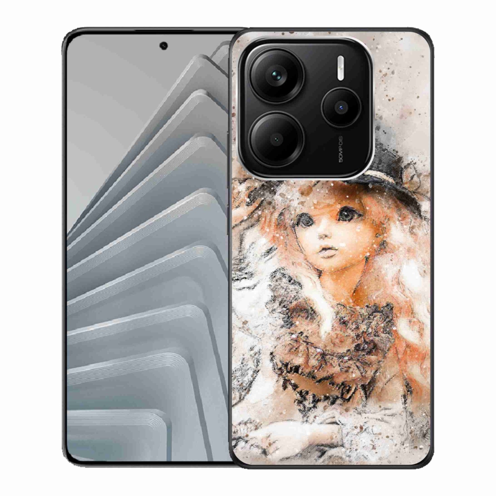 Gél borító mmCase a Xiaomi Redmi Note 14 5G-hez - lány kalapban