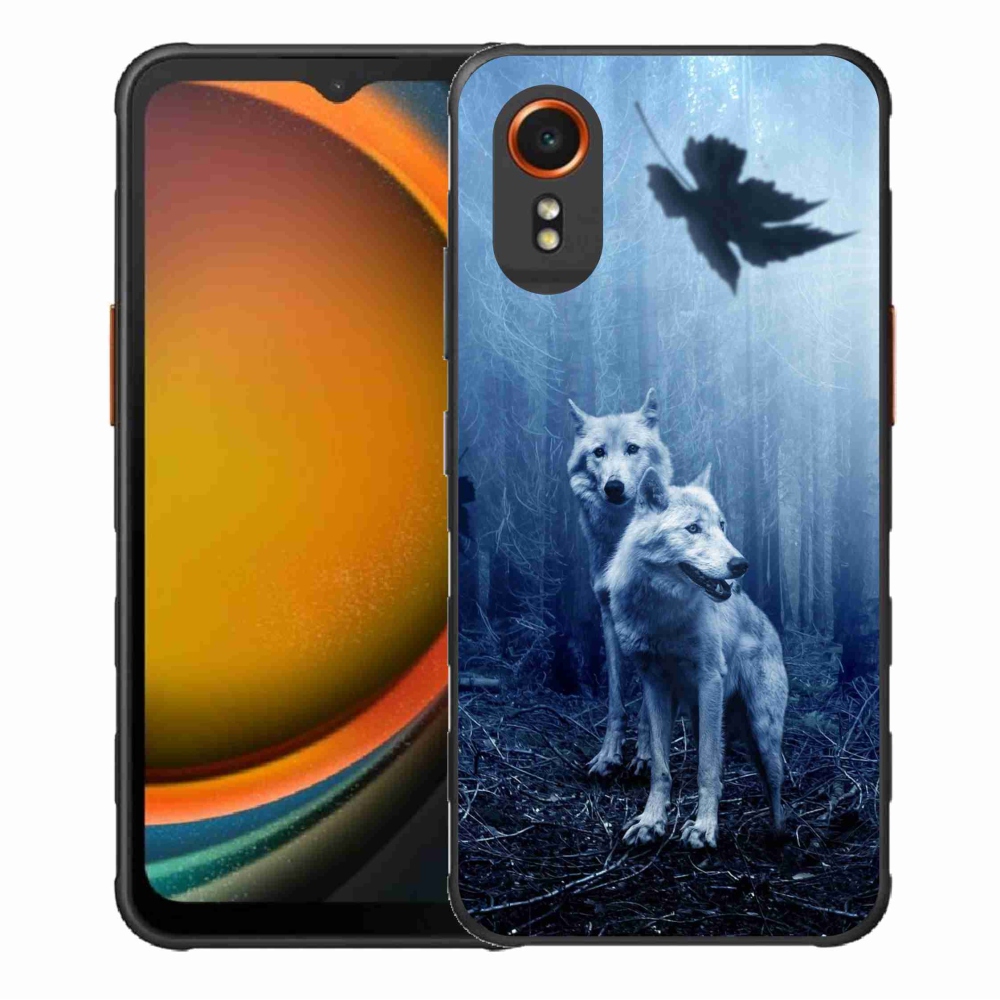 Gél borítás mmCase Samsung Galaxy Xcover 7 készülékhez - farkasok az erdőben