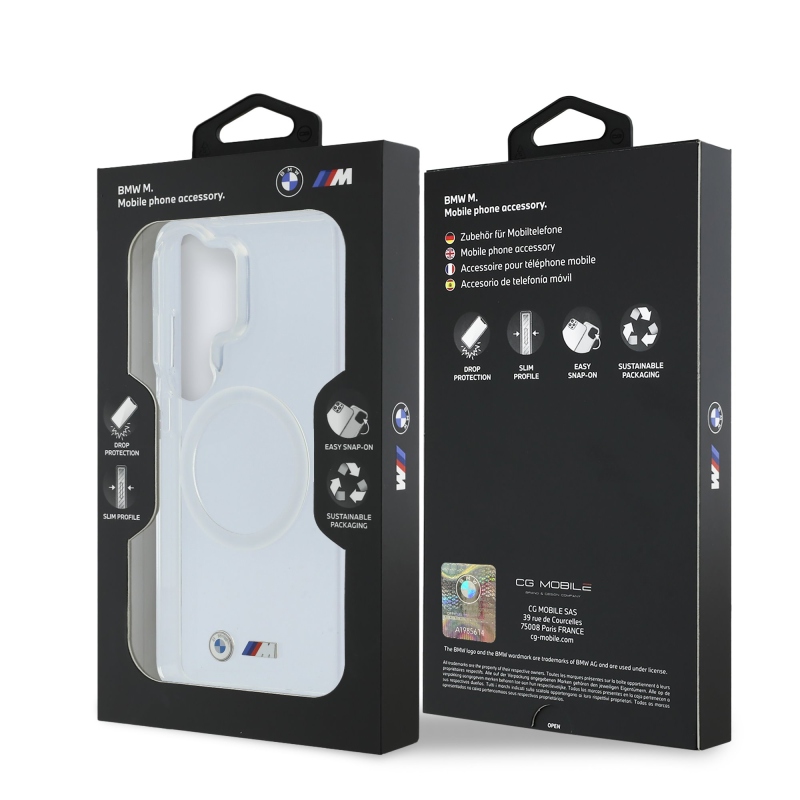 BMW M IML fém logó mágneses hátlap Samsung Galaxy S26 Ultra átlátszó