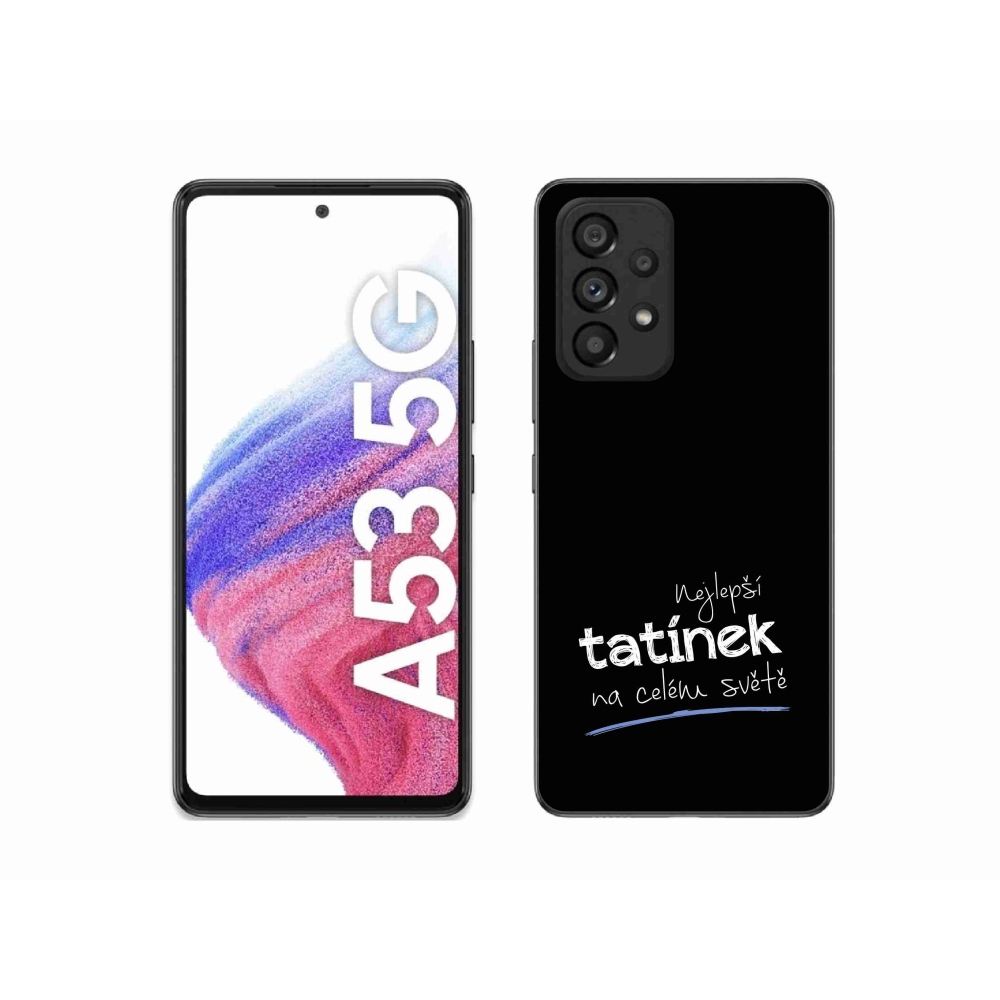 Gél borító mmCase Samsung Galaxy A53 5G - legjobb apuci 4 fekete háttérrel