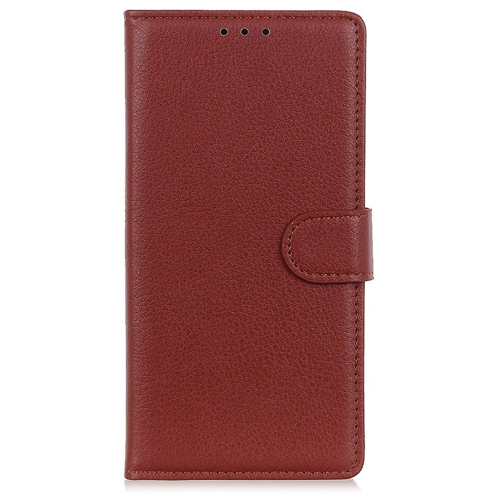 Litchie könyv tok Xiaomi Redmi Note 13 Pro 4G/Poco M6 Pro - barna színben