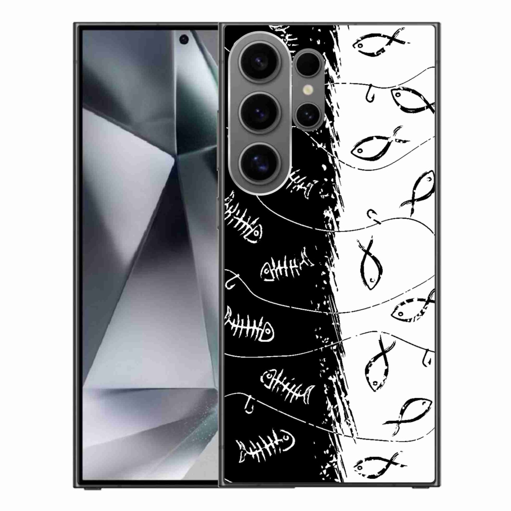 Zselés borító mmCase Samsung Galaxy S24 Ultra - csontvázak és halak számára