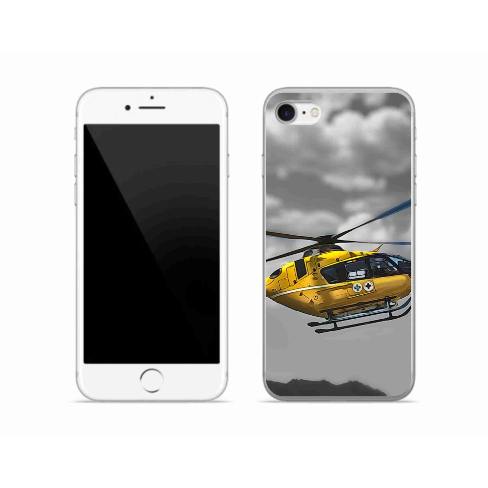 Zselés borítás mmCase iPhone SE (2020) - sárga helikopterhez
