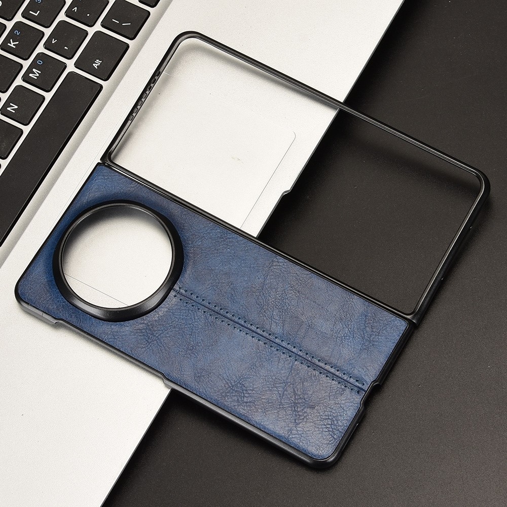 Stitchi műanyag tok műbőrrel borítva Honor Magic V5 készülékhez - kék