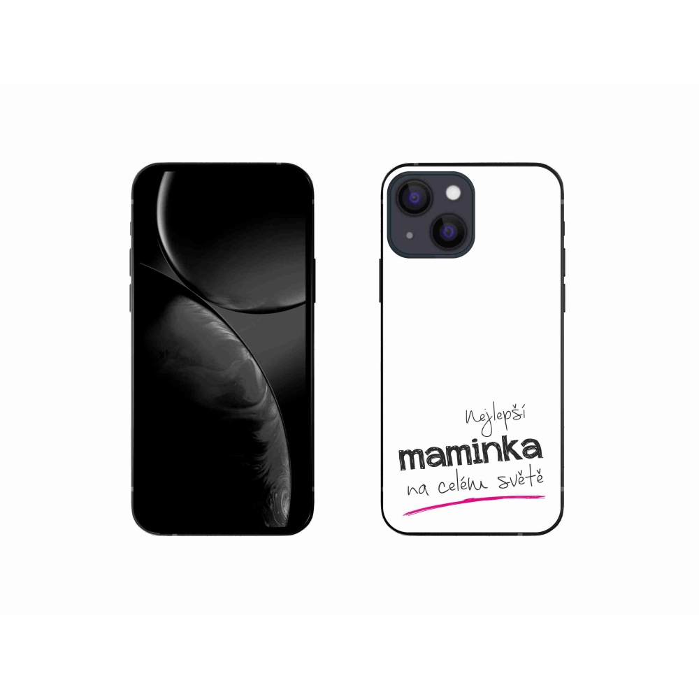 Gél borító mmCase iPhone 13 mini 5.4 - legjobb anya 4 fehér háttérrel