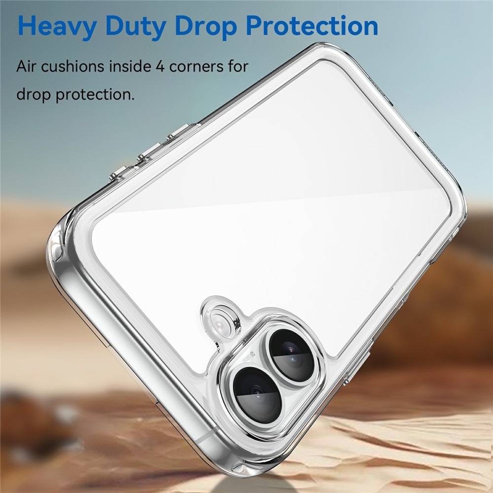 Gél tok fix hátlappal iPhone 17 készülékhez - átlátszó