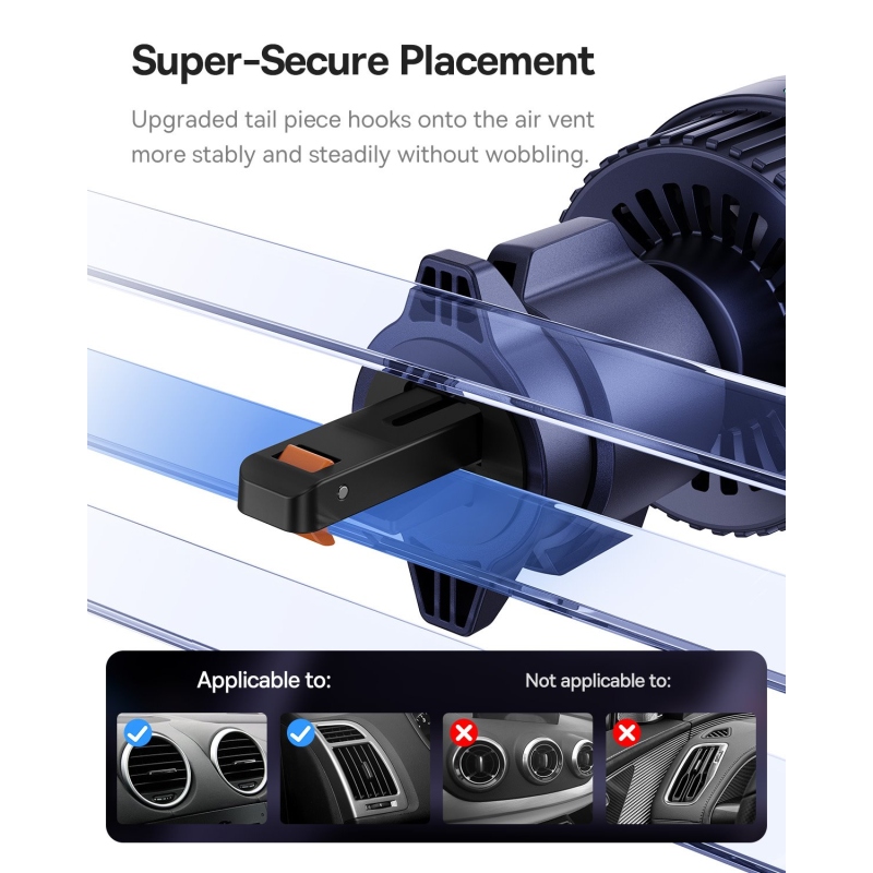 Baseus MagPro mágneses tartó vezeték nélküli töltéssel 15W Fekete