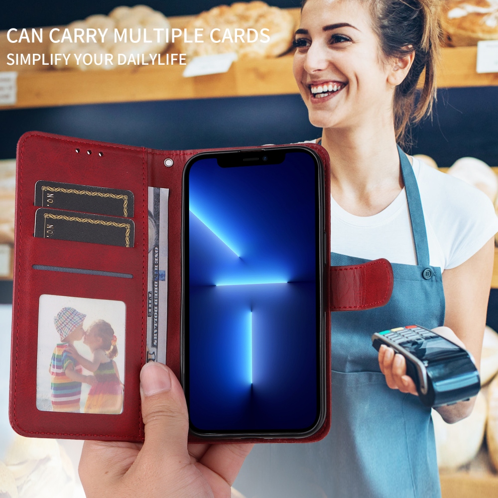 Vérrögök könyv tok a Xiaomi Poco F7 5G-hez - piros