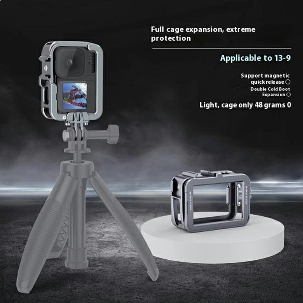 TELESIN fém védőkeret GoPro Hero 13/12/11 kamerákhoz függőleges rögzítéssel