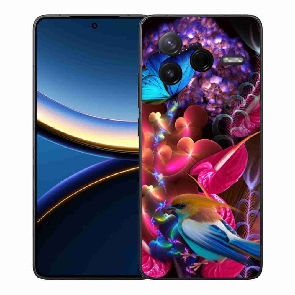 Gél borítás mmCase a Xiaomi Poco F7 Pro számára - színes virágok