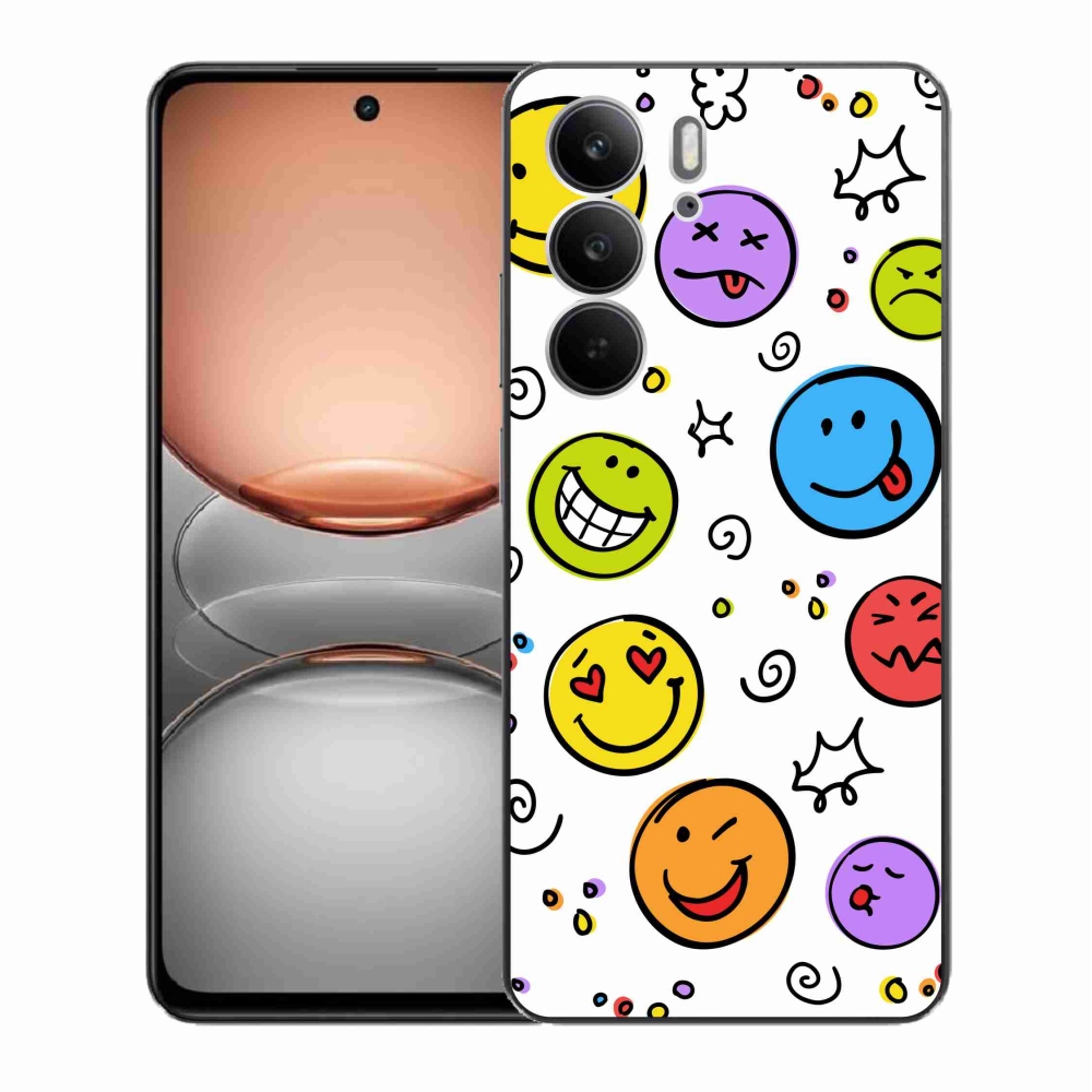 Gél borító mmCase a Realme C75 készülékhez - smiley-k