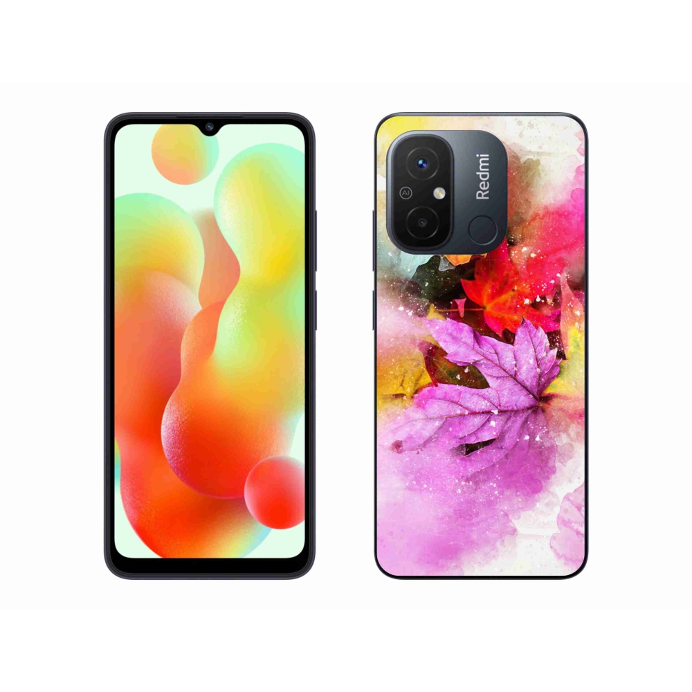 Gél borító mmCase a Xiaomi Redmi 12C-hez - színes levelek