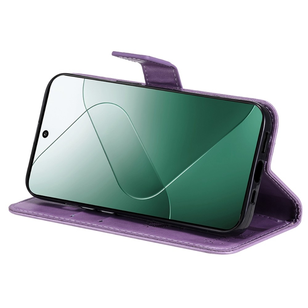 Fák könyve tok Xiaomi 14 - világos lila