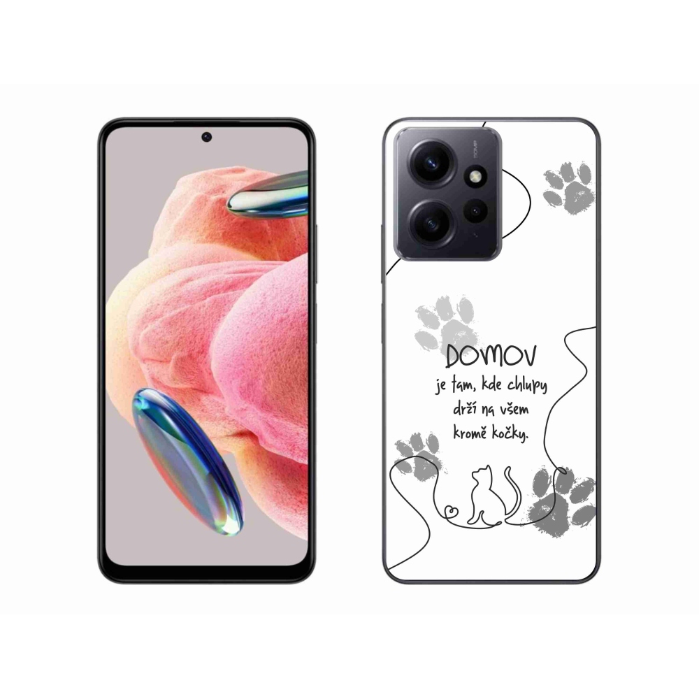 Gél borítás mmCase a Xiaomi Redmi Note 12 4G-hez - macska motívum fehér háttérrel