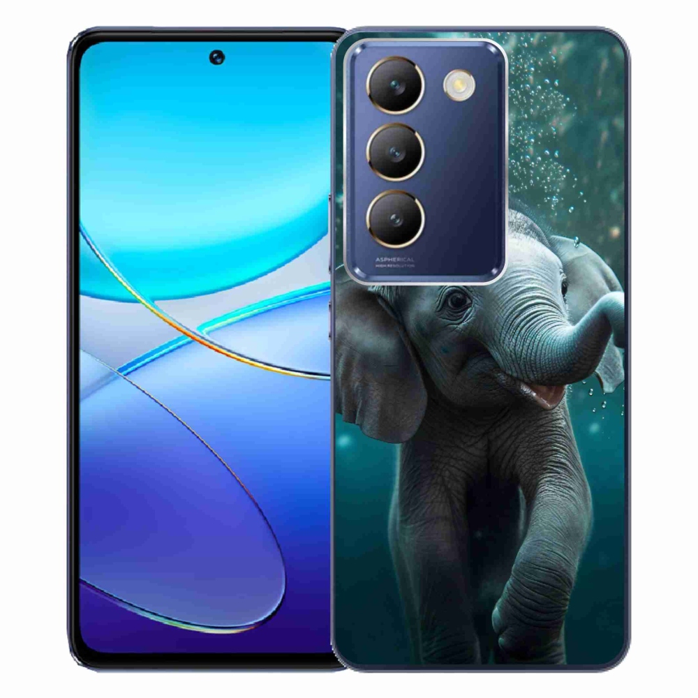 Zselés borítás mmCase a Vivo V40 SE 4G/5G készülékhez - elefánt a víz alatt