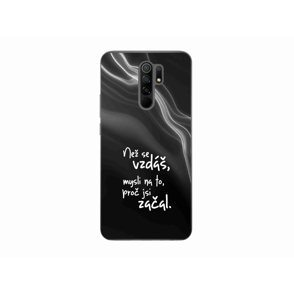 Gél borító mmCase a Xiaomi Redmi 9 - idézet 2 fekete háttérhez