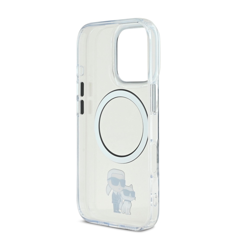 Karl Lagerfeld IML Karl és Choupette MagSafe MagSafe hátlap iPhone 16 Pro-hoz Átlátszó