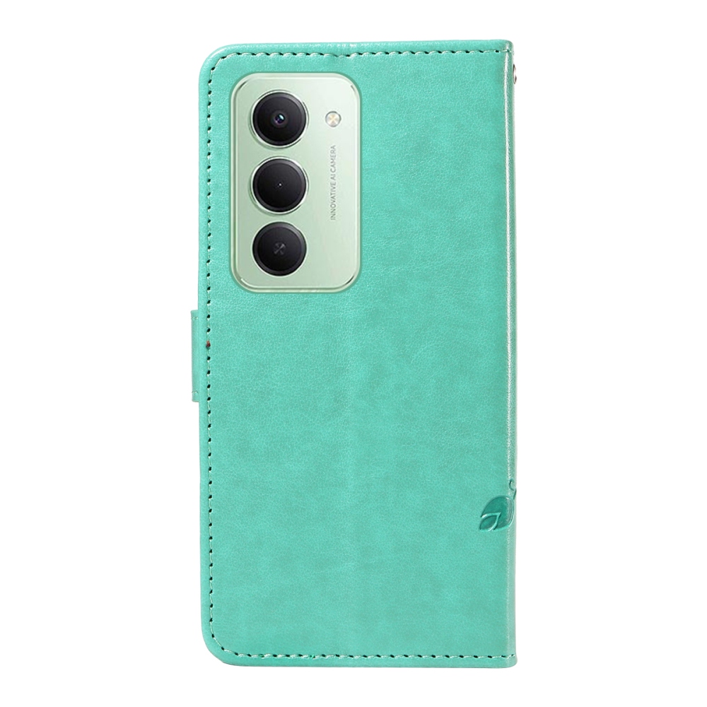 Virágok könyv tok Xiaomi Redmi 15 5G (169mm) - teáskék színű