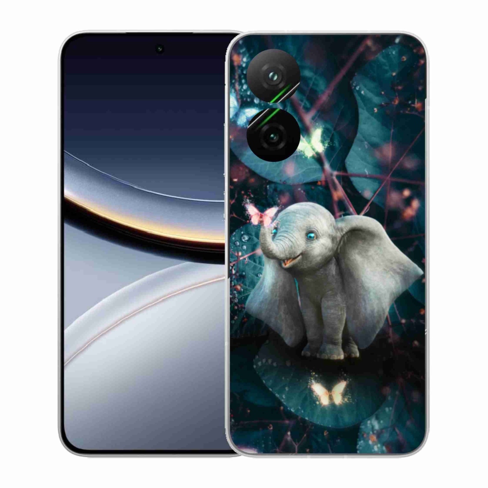 Gél borítás mmCase a Xiaomi Poco F7 5G számára - aranyos elefánt