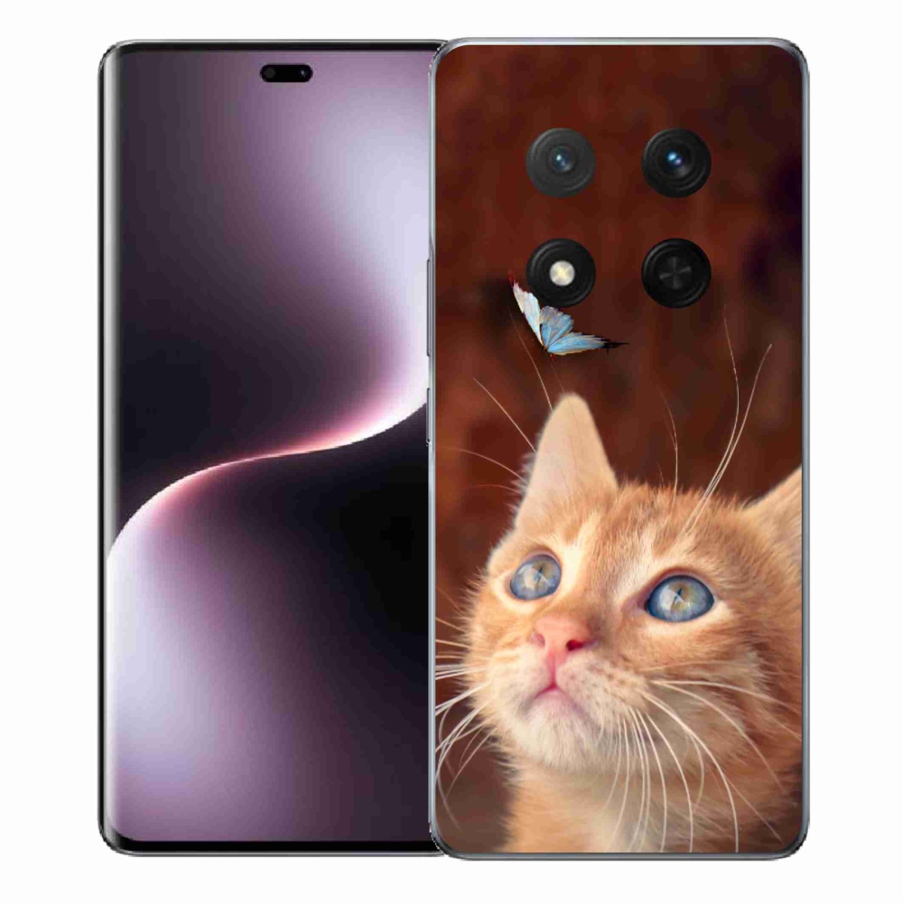 Gél borító mmCase a Honor Magic 7 Lite 5G számára - pillangó és cica