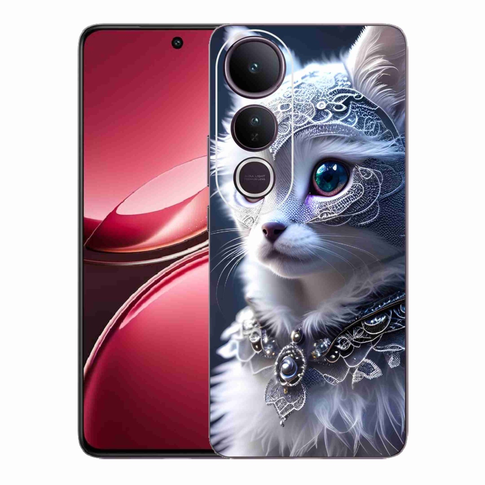 Gél borítás mmCase a Vivo V50 Lite 4G/5G készülékre - fehér macska