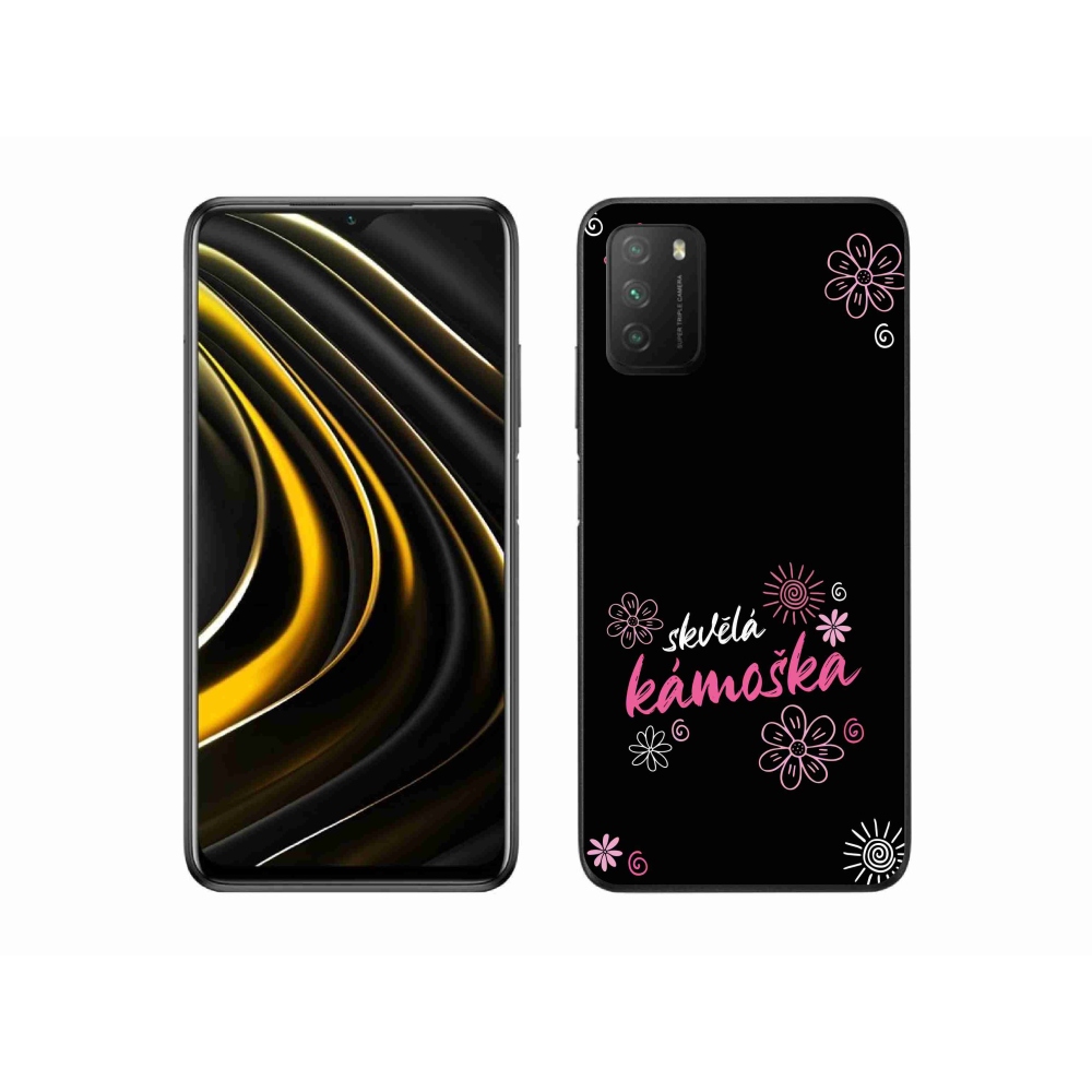 Gél borítás mmCase a Xiaomi Poco M3-hoz - nagyszerű haver fekete háttérrel