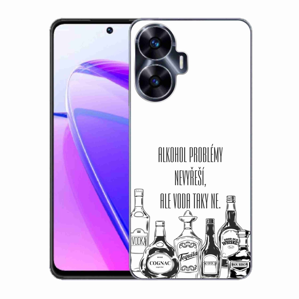 Gél borító mmCase a Realme C55 készülékhez - vicces szöveg fehér háttérrel