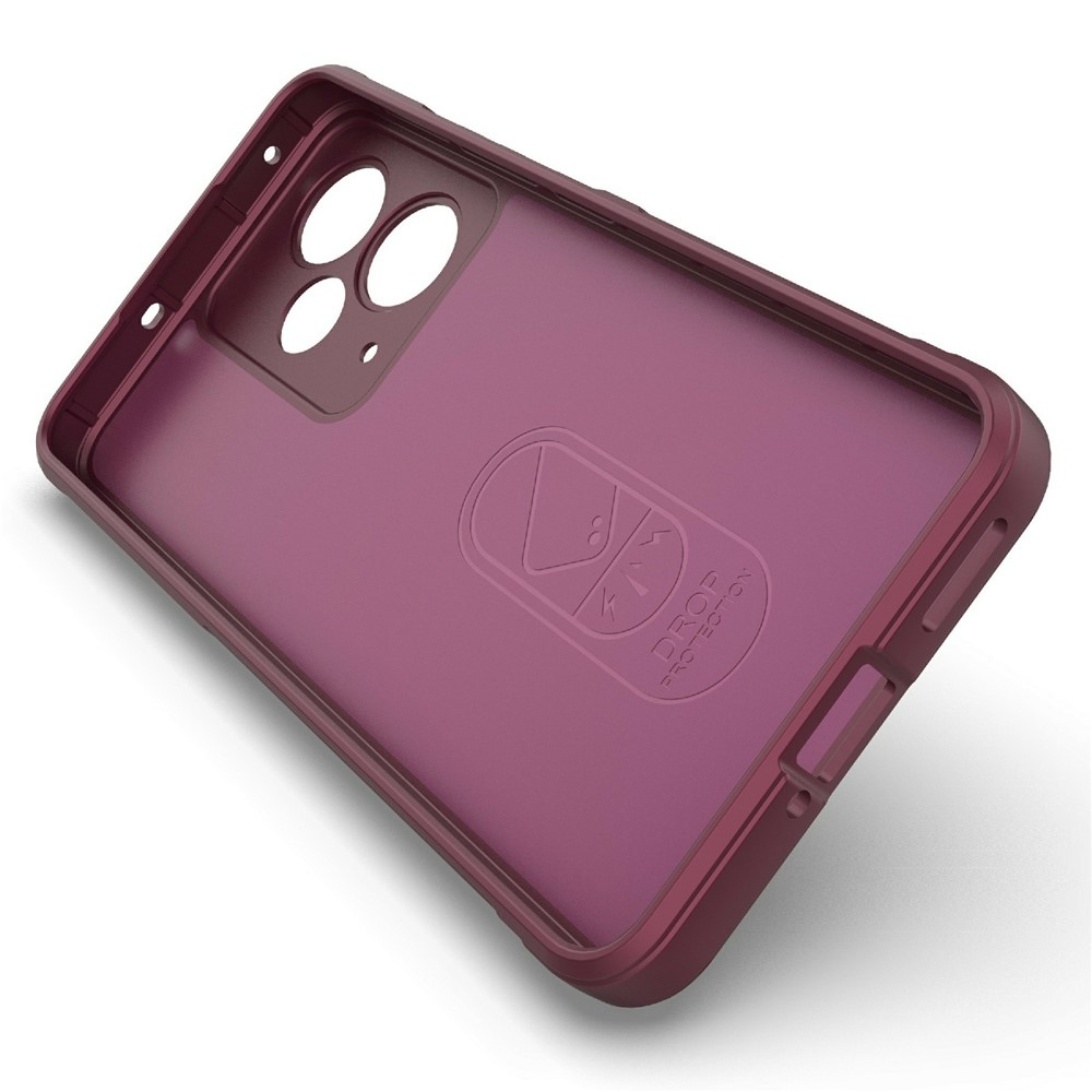 Rugg tartós zselés tok a Realme 14T 5G készülékhez - bordó színű