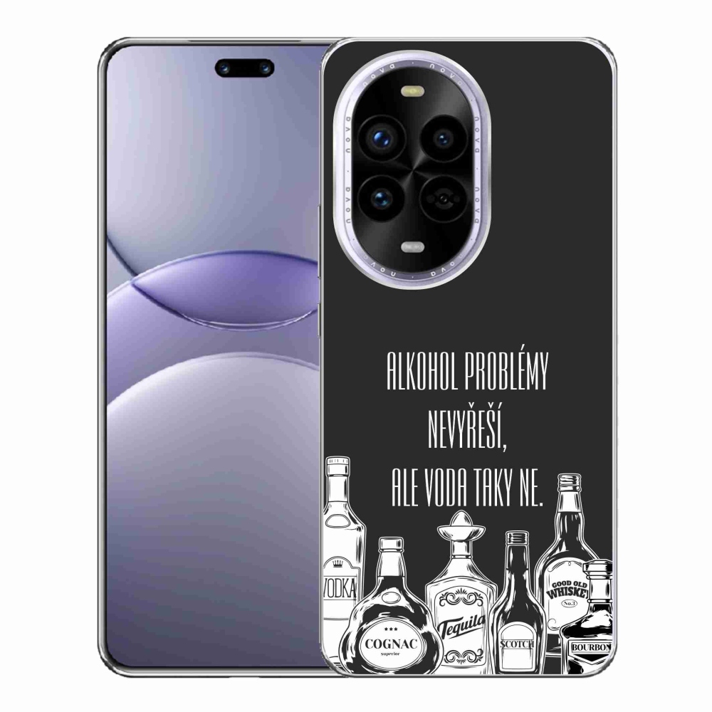 Gél borító mmCase a Huawei Nova 13 Pro 5G-hez - vicces szöveg fekete háttérrel