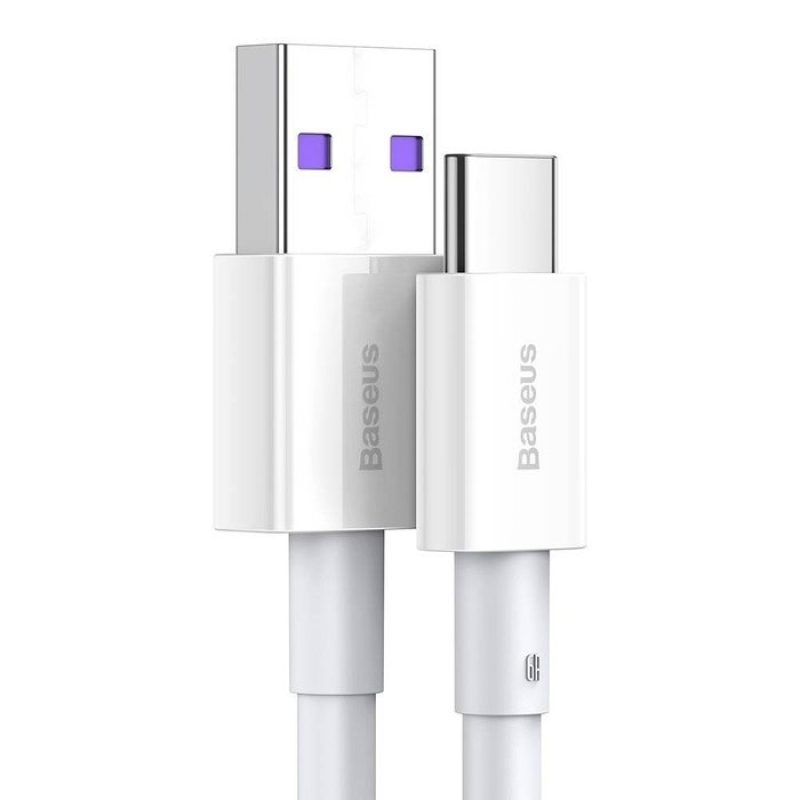 Baseus Superior Series Gyors töltő adatkábel USB-A - USB-C 66W 2m Fehér
