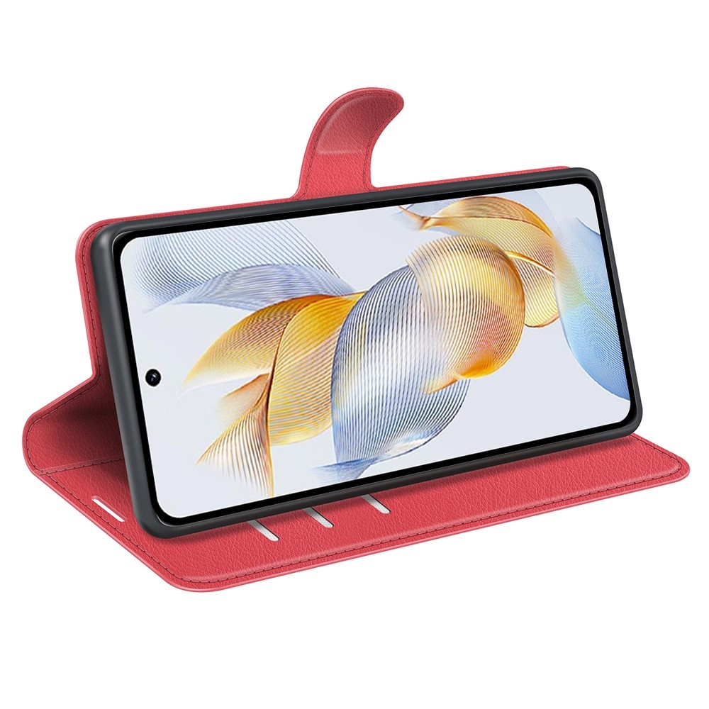 Litchi könyvtáska Honor 90-hez - piros