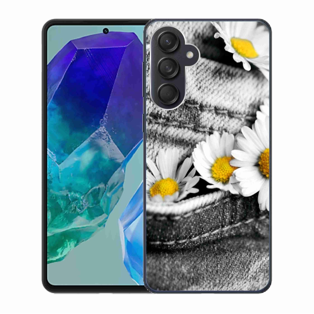 Gél tok mmCase Samsung Galaxy M55 5G - margarétás tok mmCase Samsung Galaxy M55 5G-hez