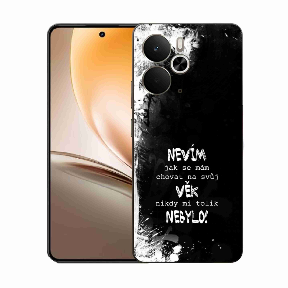 Gél borító mmCase a Realme 14 5G/14T 5G készülékhez - vicces szöveg 14 fekete háttérrel