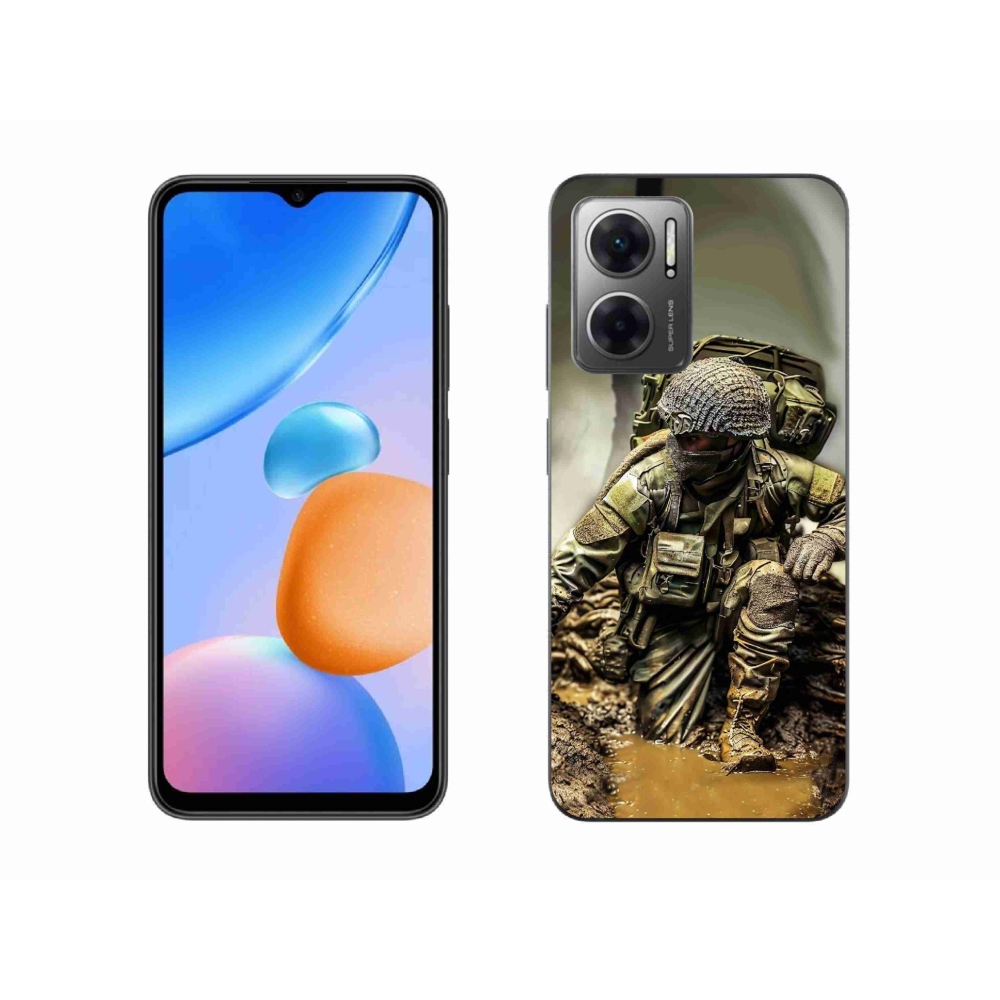 Gél borítás mmCase a Xiaomi Redmi 10 5G-hez - katona